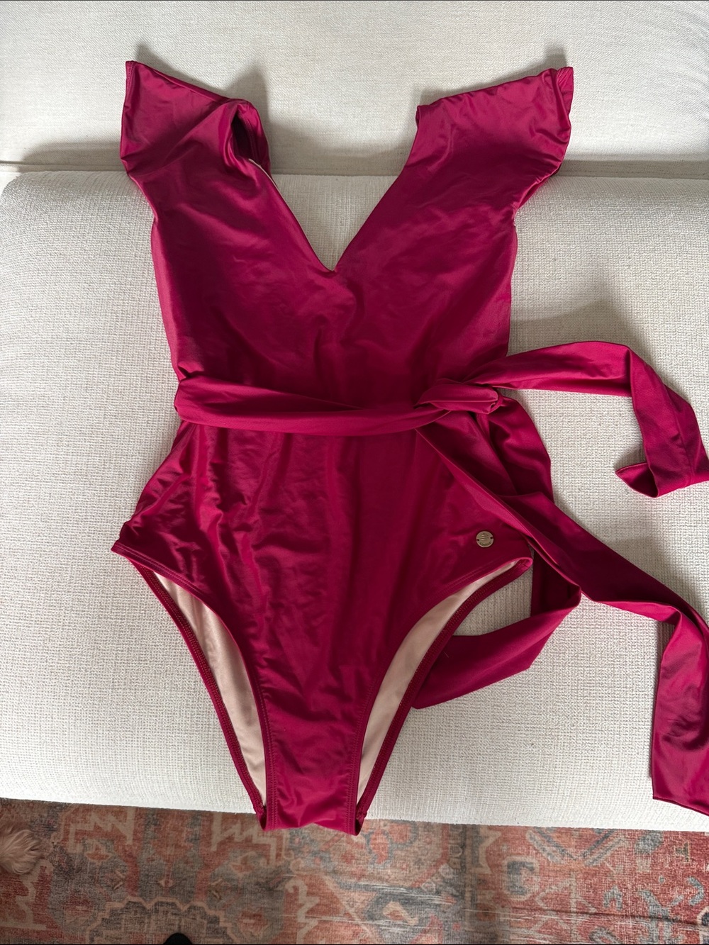 Coolibar woman’s raspberry one piece